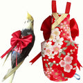 Bird Flight Suits Diapers, Parrot Flight Suits Diapers for Quaker Parakeets Cockatiels Flight Suits, Parrot Clothes (Red,Macaw)