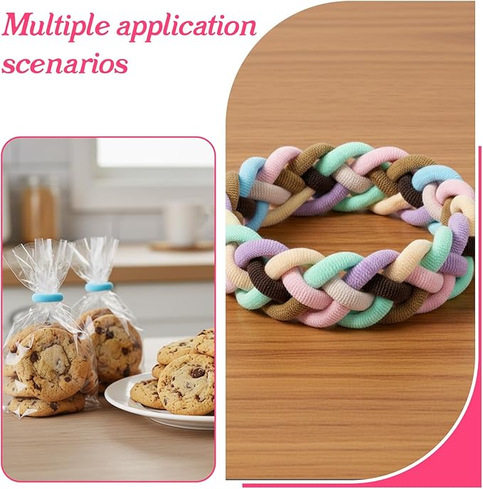 300 Pcs Dog Hair Ties, 1 Inch Nylon Seamless Hair Bands for Small Dog Puppy Girl, Yorkie, Knots, Ponytails, Mixedcolor