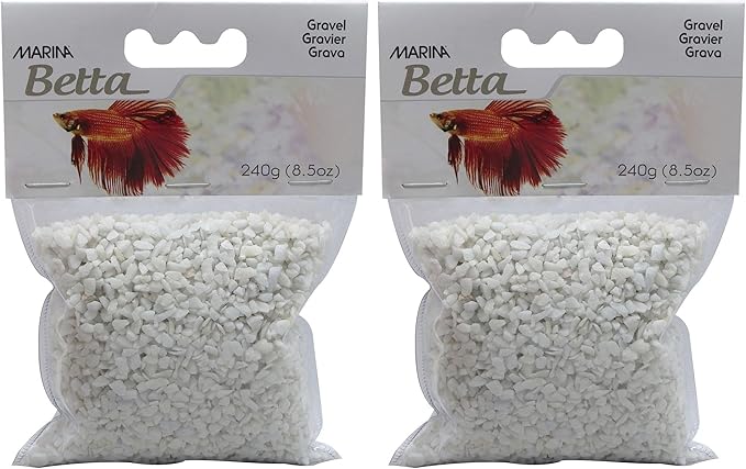 Marina Betta Aquarium Starter Kit, Gravel, White (Pack of 2)