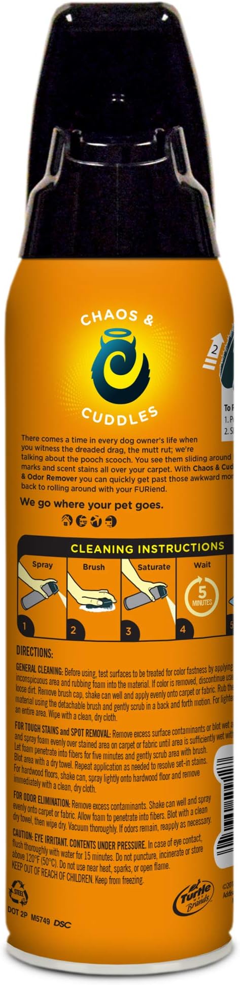 Chaos & Cuddles 50966 Pet Stain and Odor Remover - 18 fl Oz.