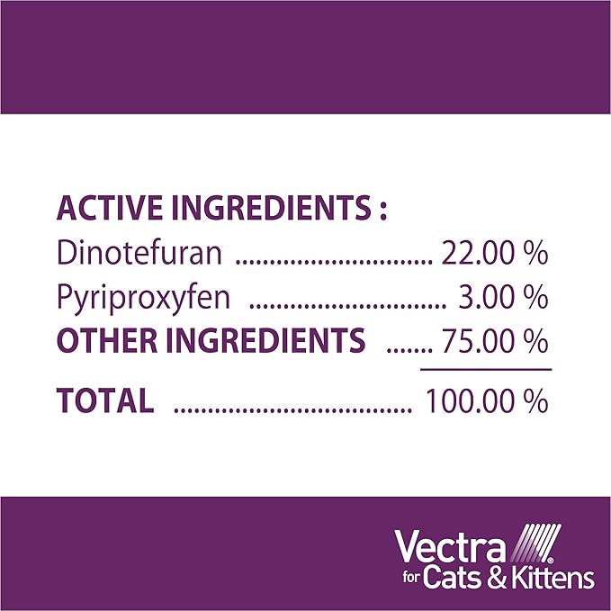 Vectra for Cats & Kittens Flea Treatment & Prevention for Small Cats (2-9 lbs.) 3-Month Supply