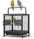 GarveeHome Bird Cage, 25in Parakeet Cage, Bird Travel Carrier for Parakeets, Canaries, Lovebirds, Small Quaker, Cockatiels, Budgie, Green Cheek