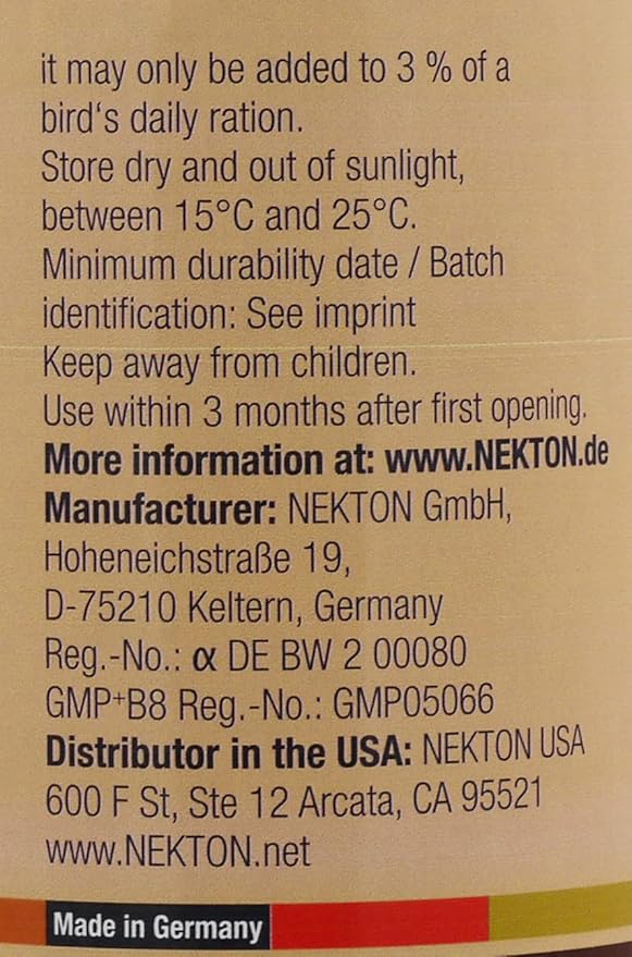 Nekton-Orange to Enhance Orange Color in Birds 140g / 4.94oz