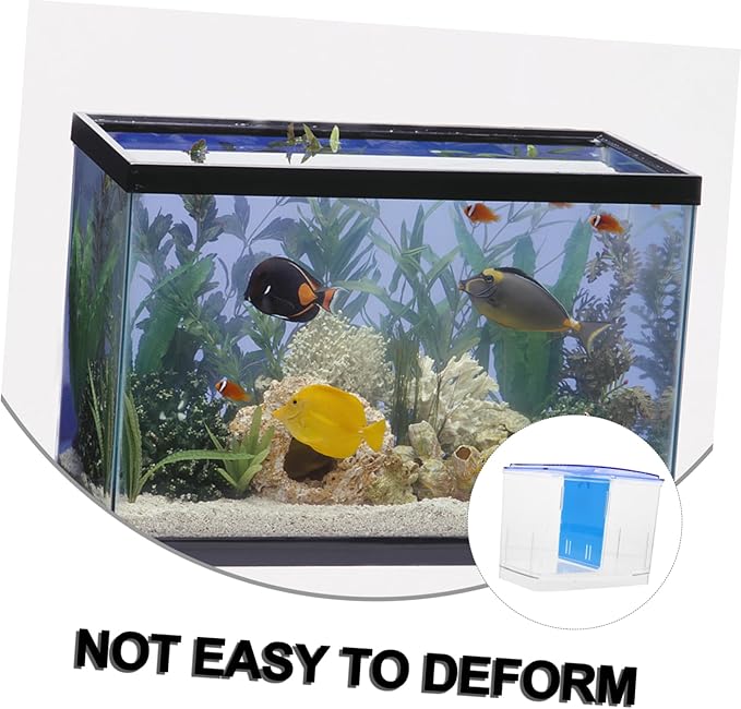 Kisangel Aquarium Isolation Box for Fish Breeding Durable Multipurpose Fish Separator with Oxygen Supply for Guppy