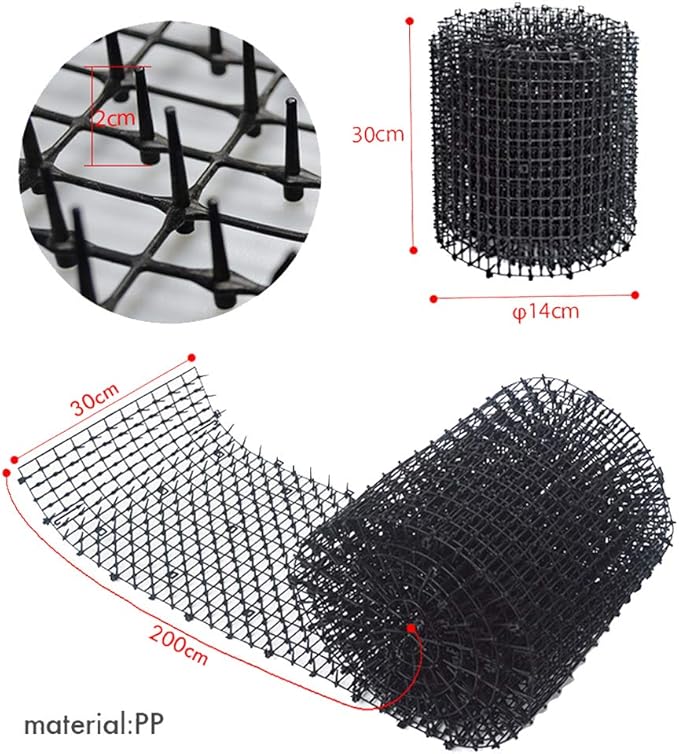 Cat Scat Mat with Spikes,Cat Repellent Indoor & Outdoor Scat Mat, Deterrent Scat Mats for Cats and Dogs for Garden, Porch, Home, Anti-Cats Network Digging Stopper Prickle Strip