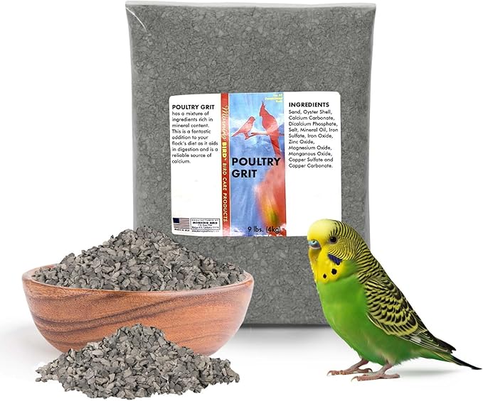 Morning Bird Poultry Grit for Birds 9 lbs - Mineral-Rich Supplement for Digestion & Calcium Support - Natural Poultry Feed Additive and Chicken Grit for Healthy Birds