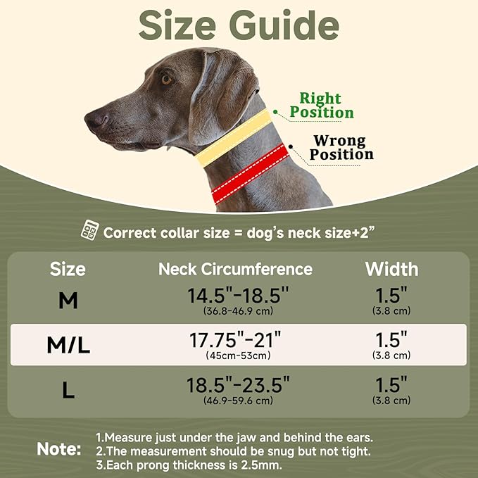 Mayerzon Martingale No Pull Collar for Medium Large Dogs German Shepherd Doberman Pitbull, Patented Anti Pull Correction Dog Collar for Safety Walking Training, Reflective, Adjustable(M/L, Army Green)