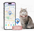 SEEWORLD Mini GPS Pet Tracker for Dogs Cats Waterproof Real-Time Location Tracker Virtual Fence 180 Days Location History 4G Cat Tracker for 6.5lbs+ Pets (Pink)