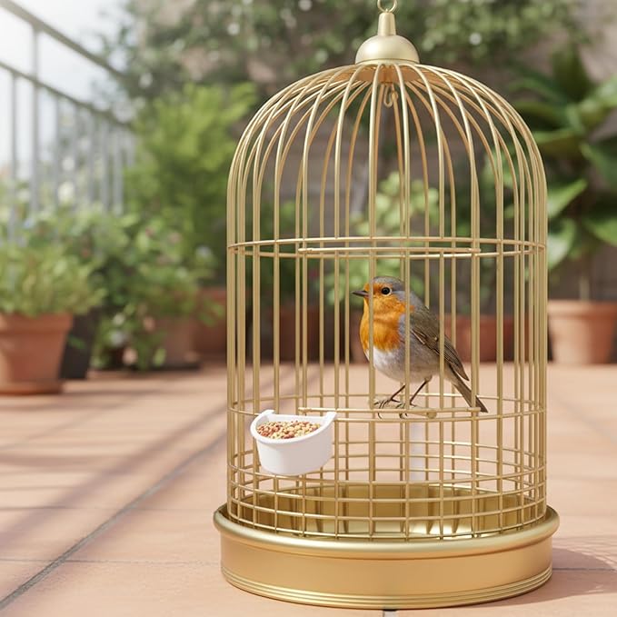 6 Pcs Bird Feeder for Cage Plastic Bird Food Feeder Hanging Feeding Drinking Bowl Seed Container White Food Dishes Bowl for Small Birds Parakeet