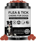 Dog Flea and Tick Chewable Supplement – Natural Support for Skin & Coat Health, Seasonal Comfort & Itch Relief – 180 Soft Chews with Chicken Flavor for Dogs & Puppies (180pcs)