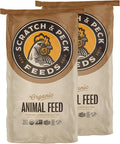 Scratch and Peck Feeds 3 Grain Scratch Chicken and Duck Supplemental Grain - Corn-Free and Soy-Free - 9.8% Protein, Certified Organic and Non-GMO Project Verified Chicken Food - 50 lbs Bag