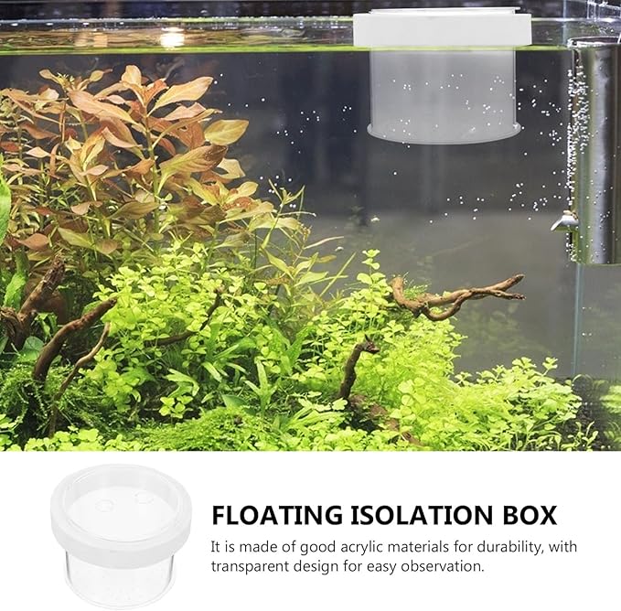 Baby Fish Separator for Aquarium, Acrylic Breeder Box Floating or Fixed, Multi-Purpose Hatchery Isolation Tank for Breeding, Quarantine and Acclimation