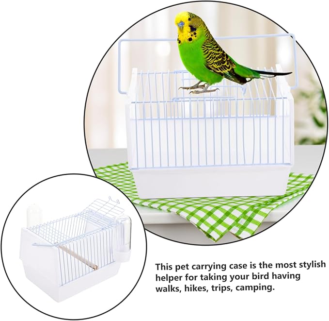 1set Portable Bird Cage for Travel Handheld Bird Carrier Air Circulation and Outdoor Adventures