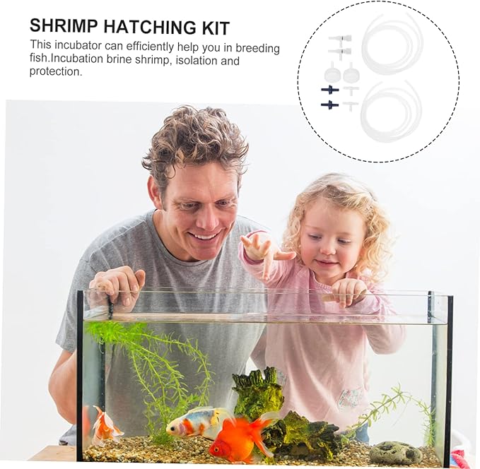 2 Sets Brine Shrimp Hatchery Kit with Transparent Bottle Caps and Airflow Control Valve DIY Artemia Incubator Accessories for Soda Bottles Aquarium Fish Tank Hatchery Supplies Set