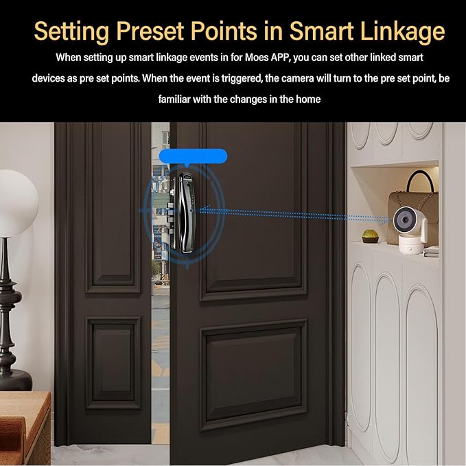 Walfront 2.4G WiFi Security Camera Indoor Baby/Elder/Dog/Pet Camera Smart Home Surveillance 360 Degree Rotation Private Mode Triggering Alarm