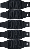 5 Pack Dog Diapers Male Reusable, Premium Belly Bands for Male Dogs, High Absorbing Dog Pee Wraps for Doggie in Incontinence or Excitable Urination and Training Black S