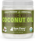 Raw Paws Virgin Organic Coconut Oil for Dogs & Cats, 16-oz - Treatment for Itchy Skin, Dry Nose, Paws - Hot Spot Lotion - Natural Hairball Remedy for Cats