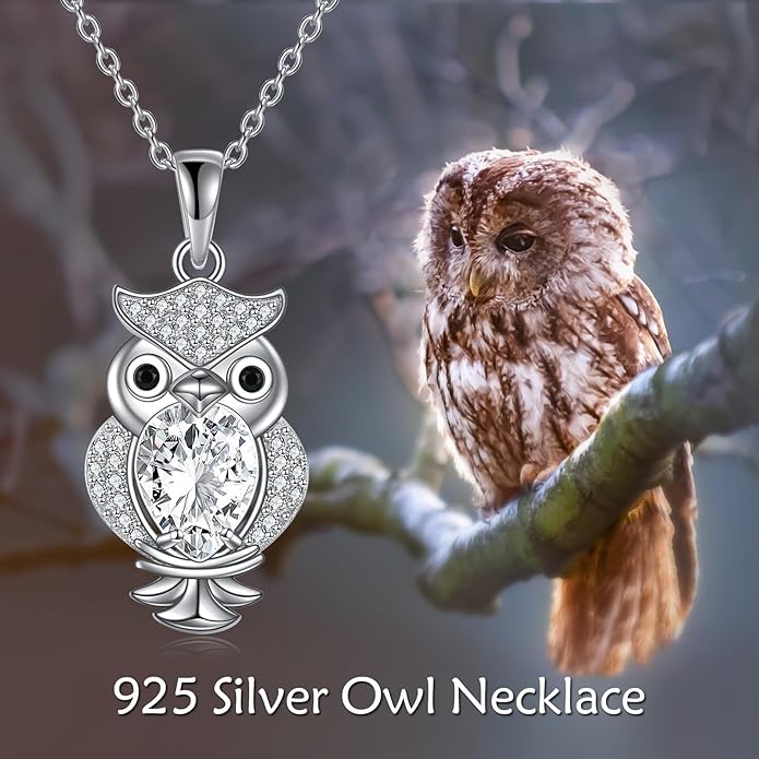 KZX Cat/Dog/Phoenix/Eagle/Whale/Shark/Puffin/Starfish/Chicken/Butterfly/Owl/Bee/Frog/Seahorse Necklace Sterling Silver Animal Pendant Jewelry Gift for Women