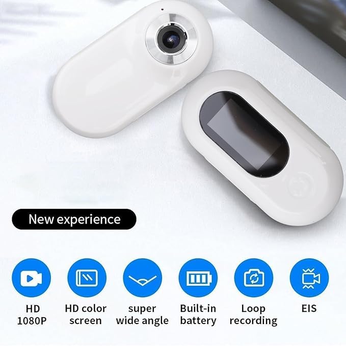 Dpofirs Pet Collar Camera, Cat Collar Camera with 0.96 Inch LCD Screen, Smart 360 Dog Camera, 170 Degree Wide Angle Pet Sport Action Camera for Video Records Indoor Outdoor