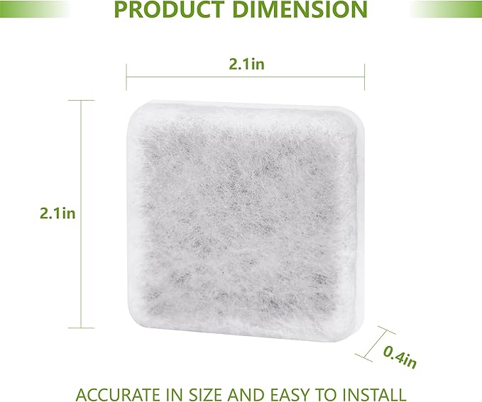 Pet Water Fountain Charcoal Replacement Filters Compatible with Petmate Replendish Mason Gravity Waterers, Automatic Cat Dog Water Bowl Dispenser Filters Replacement(12 Pack)