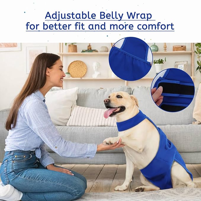 Dog Diapers Female Reusable Washable Period Diaper with Suspender,Adjustable Dog Panties Anti-Harassment, Doggie Diapers for Incontinence, Heat Cycles, or Senior Dogs（XS-XL
