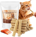 3.52oz Freezed Dried Cat Teething Sticks, Cat Chew Stick for Dental Care, Salmon Chicken Flavour Cats Treats, Feline Freshens Breath Snacks