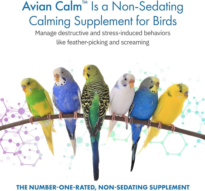 Avian Calm™ Dietary Supplement for Parrots, All-Natural Calming Supplement (120 Servings)