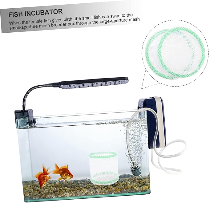 2pcs Breathable Fish Breeding Tank Transparent Mesh Isolation Box for Aquarium Safe Fish Incubator for Fry Convenient to Clean and Use