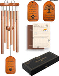 Pet Memorial Wind Chime, 28" Golden Tombstone Dog Memorial Wind Chime, Dog Remembrance Passing Away Loss Bereavement Gift