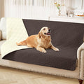 hyha Waterproof Dog Blanket, Soft Dog Bed Cover Pet Blankets, Waterproof Sofa Couch Cover for Dogs Washable, Reversible Pet Couch Covers for Sofa Furniture (68x82 Inch, Chocolate/Beige)