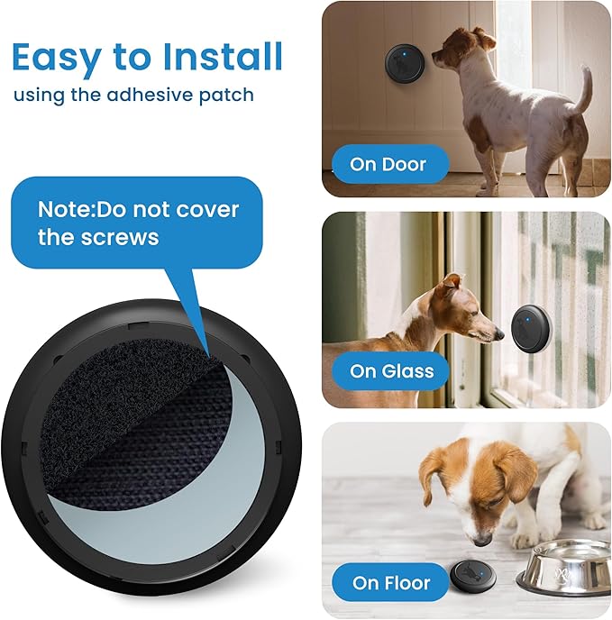 Dog Door Bell for Potty Training, Wireless Doggie Door Bell Operating at 1000 Feet with IP65 Waterproof Touch Button, 58 Melodies & 4 Notification Modes