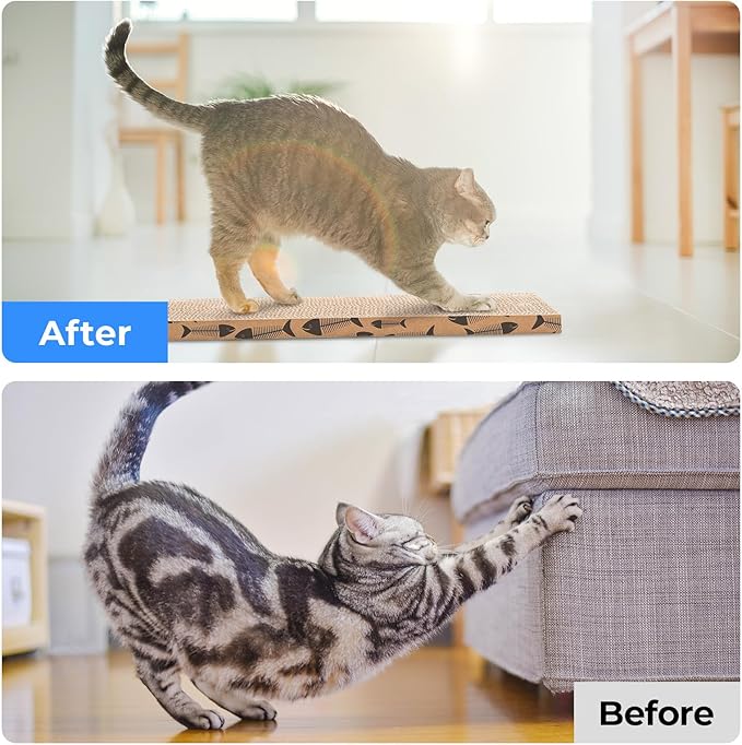 Mini Cat Scratching Board Small Cat Scratcher Cardboard Cat Scratch pad Cat Scratchers for Indoor Cats Cat Cardboard Scratcher Cat Scratching pad (8pcs)