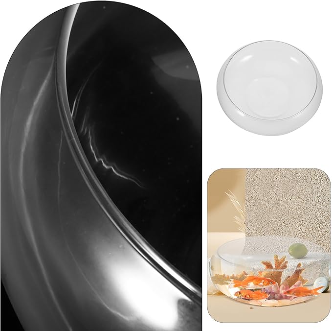 Zerodeko 1PC Glass Fish Bowl, Hydroponic Plant Pot Lotus Hydroponic Container Clear Glass Fish Tank Small Fish Tank Glass Round Aquarium for Goldfish Betta