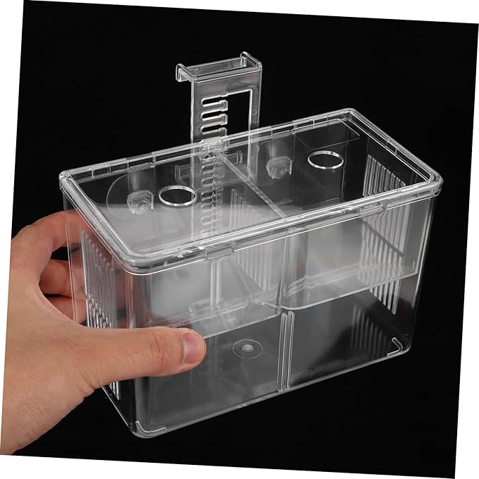 VANZACK Fish Tank Incubator Box Divider for Fry Betta Fish Breeding Lightweight Aquarium Hatching Box Improved Survival Rates for Newborns