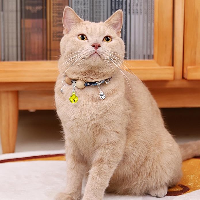 10 Pcs Cat Collar Bell Pet Bells for Cat Dog, Colourful Pet Small Bells with Clasps Pet Collar Accessories for Collars