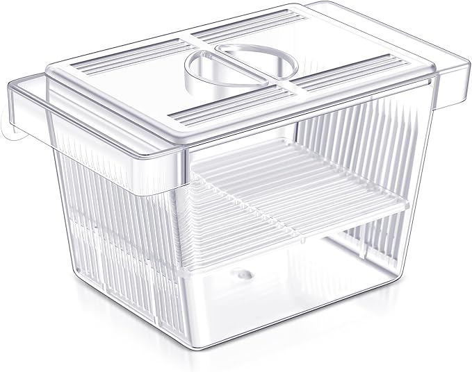 Wenqik Fish Breeder Box for Aquarium Fish Acclimation, Breeding, Hatchery Incubator Isolation Box for Shrimp Betta Guppy Cicilids Eggs(Small)
