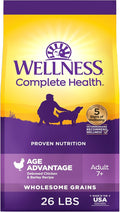 Wellness Complete Health Age Advantage Senior Dry Dog Food, Wholesome Grain Kibble, Natural, Chicken and Barley Recipe, 26 lb Bag