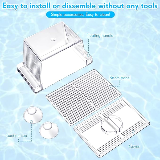 Wenqik Fish Breeder Box for Aquarium Fish Acclimation, Breeding, Hatchery Incubator Isolation Box for Shrimp Betta Guppy Cicilids Eggs(Small)