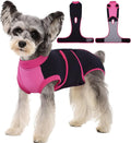 Kuoser Recovery Suit for Dogs After Surgery, Soft Dog Surgery Suit Female Male, Breathable Pet Surgical Recovery Shirt, Anti Licking Dog Onesie for Abdominal Wounds Cone Alternatives, Black XS