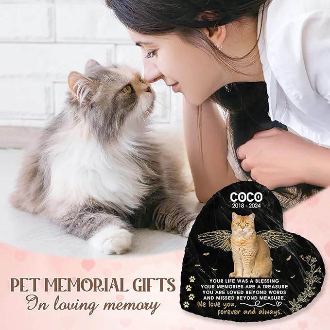 Pawfect House Cat Memorial Gifts for Loss of Cat, Personalized Memorial Stone, Loss of Pet Memorial Gifts, Garden Decor, Pet Loss Sympathy Gift, Cemetery Decorations for Grave, in Loving Memory
