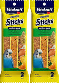 Vitakraft Crunch Sticks for Parakeets, Variety Pack, 2.4 oz | Pack of 2
