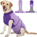 Kuoser Recovery Suit for Dogs After Surgery, Soft Dog Surgery Suit Female Male, Breathable Pet Surgical Recovery Shirt, Anti Licking Dog Onesie for Abdominal Wounds Cone Alternatives, Purple 2XL