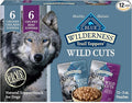 Blue Buffalo Wilderness Trail Toppers Wild Cuts Wet Dog Food Variety Pack, High-Protein & Grain-Free, Made with Natural Ingredients, Chicken and Beef Flavors, 3-oz Pouches, (12 Count, 6 of Each)