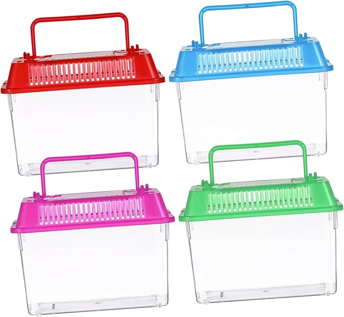 Temporary Fish Tank Handheld Plastic Tank for Goldfish and Turtles Easy to Clean