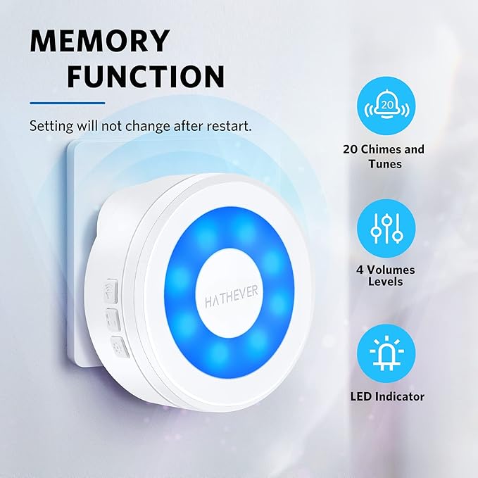 Dog Door Bell to Go Outside, Wireless Doggie Training Doorbell with 1000ft Range, IP65 Waterproof Touch Button, CD Quality Sound & 4 Notification Modes