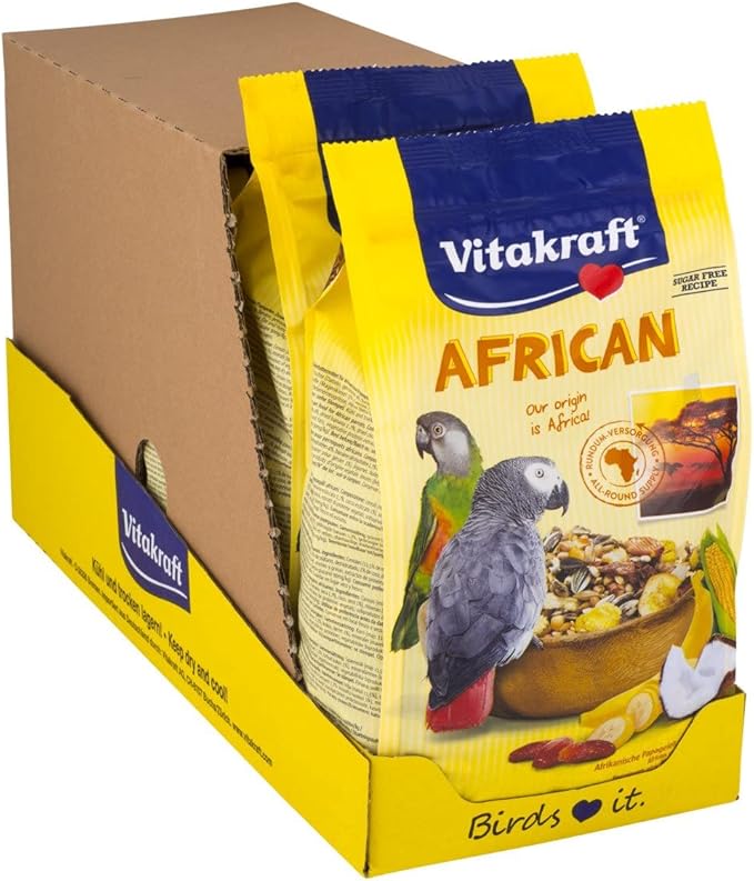 Vitakraft African Parrot Food With Figs & Carob - 750G Bag