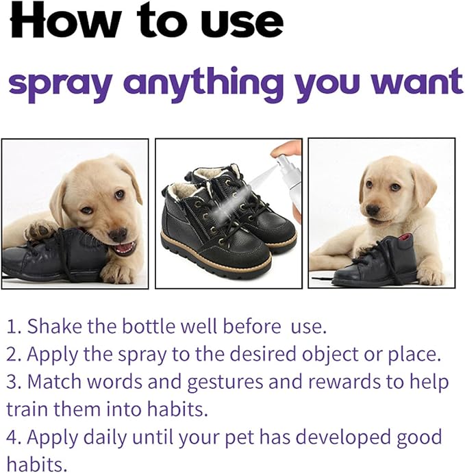 Anti-chew Spray For Dogs And Cats, Cat Deterrent Spray, With Natural Ingredients, Aid To Stop Chewing, Licking & Marking, Licking & Marking, Dog Deterrent Sprays For Furniture Protection 100 ML