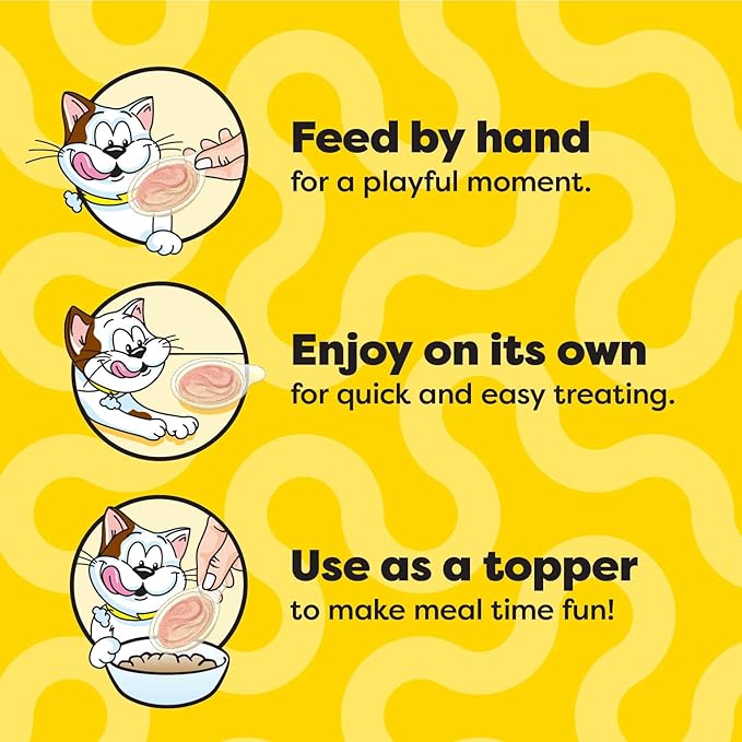 Temptations Lickable Spoons, Soft Lickable Cat Treats, Adult Wet Cat Treats, Savory Salmon and Tempting Tuna Flavor, 4 Spoons, Pack of 12 (48 Total)