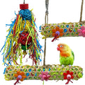3 PCS Bird Chewing Toys Foraging Shredder Toy Parrot Cage Bird Loofah Hanging Toyfor Small Medium Parrots, Conures, Cockatiel, Budgies, Lovebird Parrotlet, and Bird Cage Accessorie