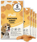 iPaw 5 Stock-Up Combo Chicken Chips Dog Treats for Puppy Training, All Natural Human Grade Dog Treat, Hypoallergenic, Easy to Digest (Chicken Chips), 5 Packs